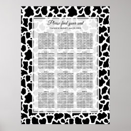 Sätesschemat för kummel Mönster Bröllop Poster