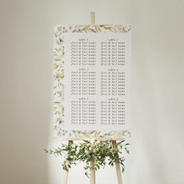 Sätesschemat för vår Boho Wildblomma Pampas Bord Poster