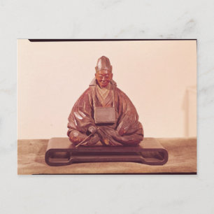 Sätesstatus för Basho Edo Period Vykort