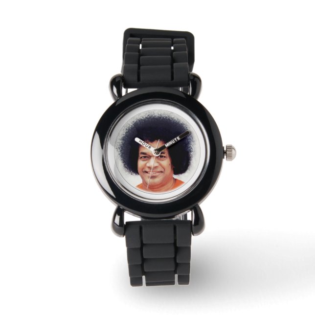 Sathya Sai Baba; ur rostfritt stål Armbandsur (Framsida)