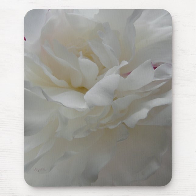Satin Edged Peony mousepad Musmatta (Framsidan)