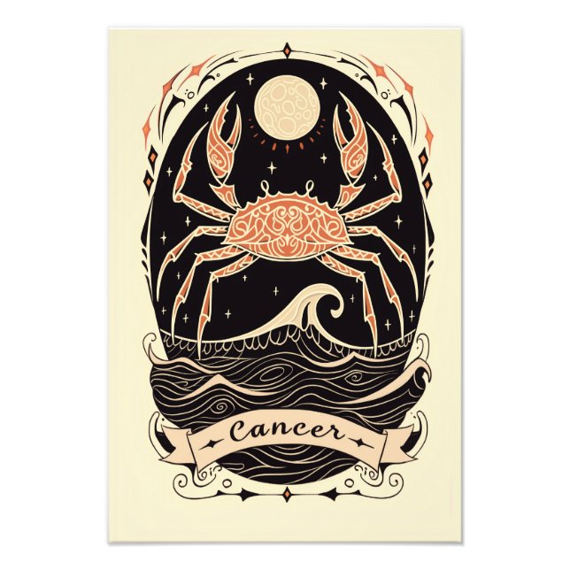 Satin Foto Papper Cancer Celestial Zodiac (Framsidan)