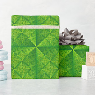 Satin grönt mönster presentpapper