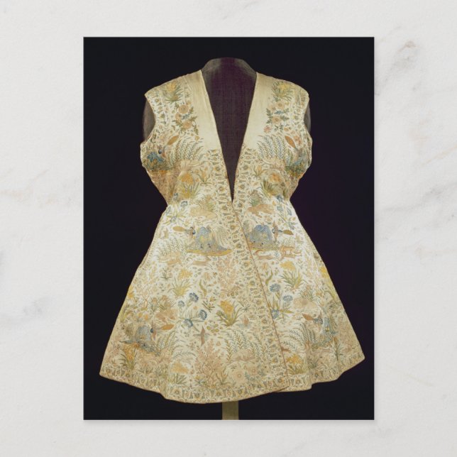 Satin Hunting Jackar Embroiderat med Silke i Vykort (Framsida)