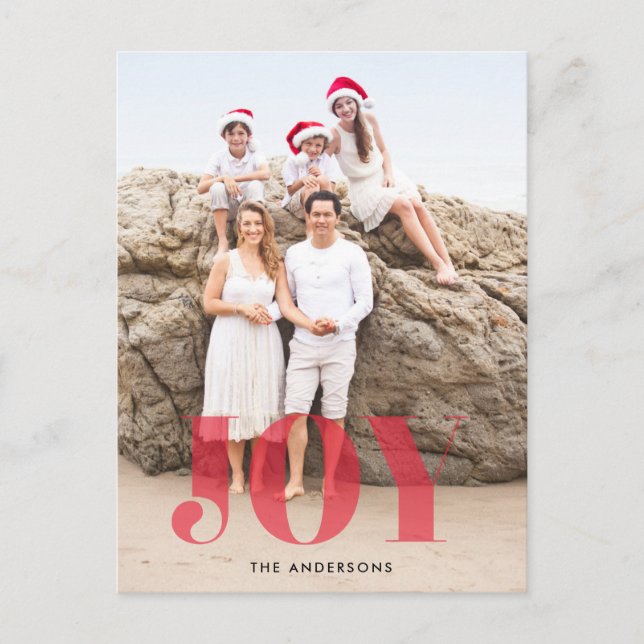 Satin Joy Jul-fotovykort Vykort (Framsida)