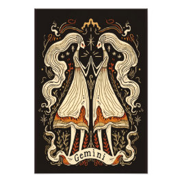 Satin Photo Papper Gemini Celestial Zodiac Fototryck