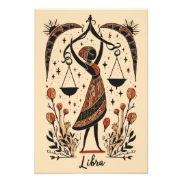 Satin Photo Papper Libra Celestial Zodiac Fototryck