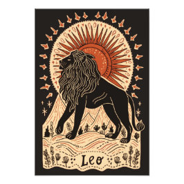 Satin Photo Papprare Leo Celestial Zodiac Fototryck