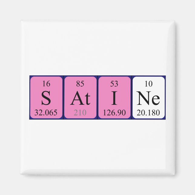 Satine Periine bord namn magnet (Framsidan)