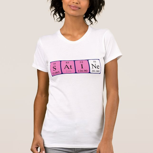 Satine Periodiska skjorta bord namn T Shirt (Framsida)