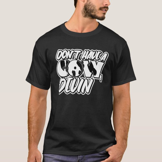 Satir Har Inte En Ko Devin Politisk T Shirt (Framsida)