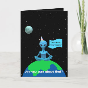 Satire Alien Birthday Card av Jo Bilder Kort
