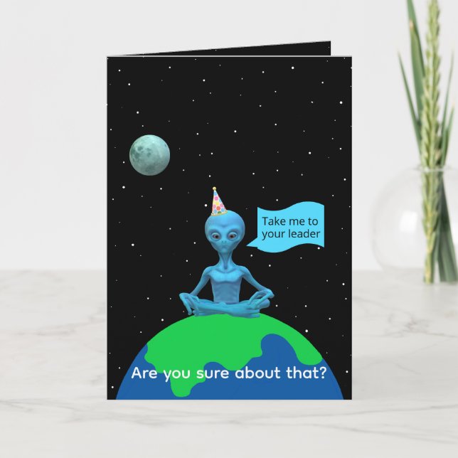 Satire Alien Birthday Card av Jo Bilder Kort (Framsida)