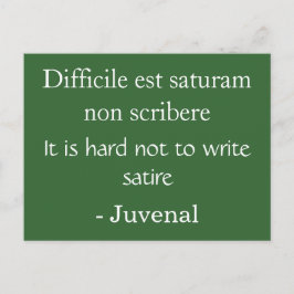 Satire - juvenalcitat - svårt att inte skriva vykort