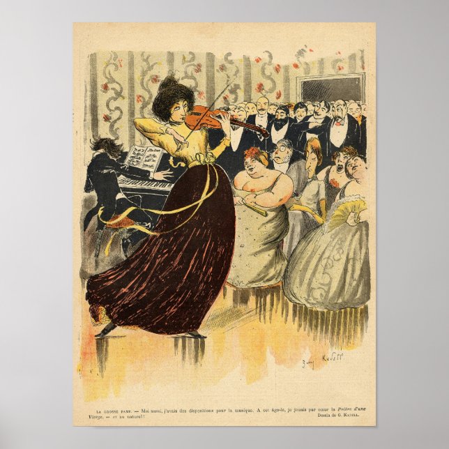 Satire of a salon musical night poster (Framsidan)