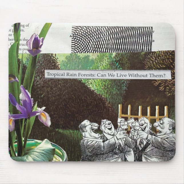 Satire om klimatförändringar i skogar musmatta (Framsidan)