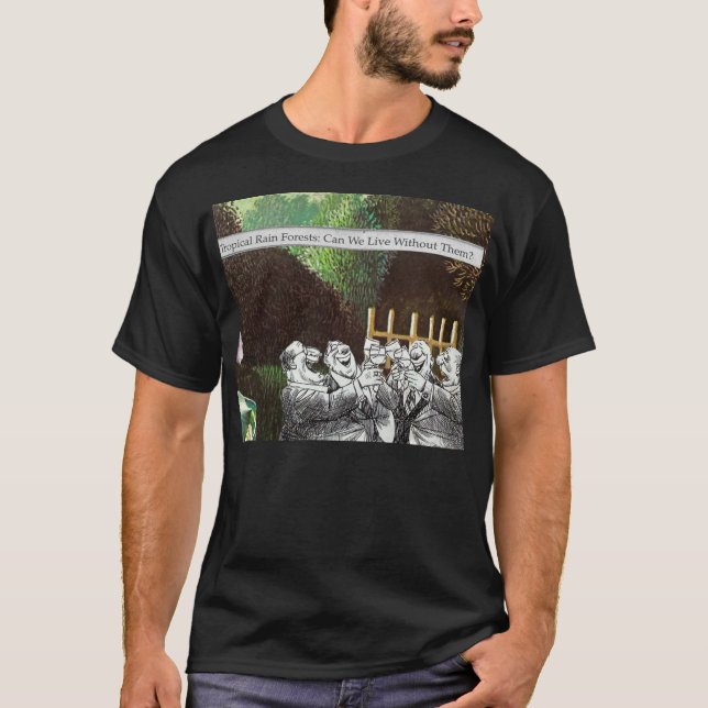 Satire om klimatförändringar i skogar t shirt (Framsida)