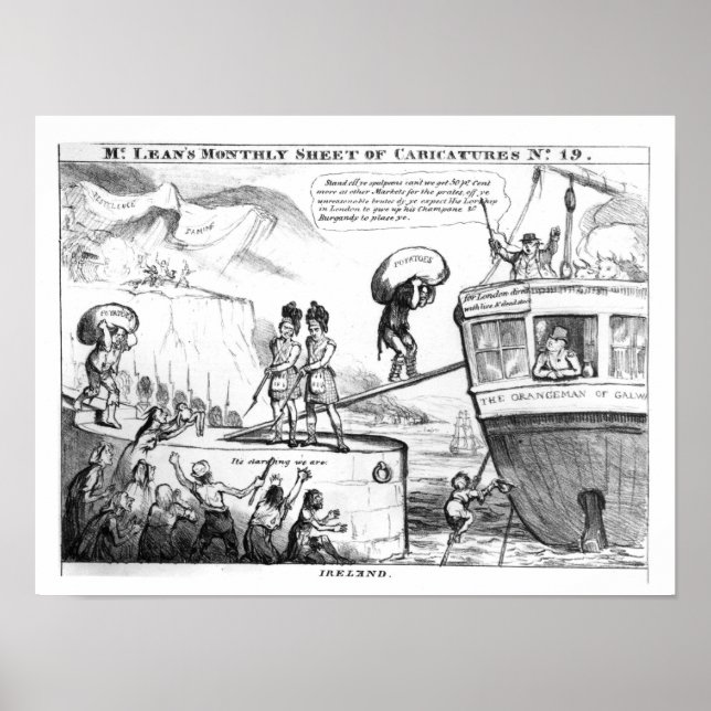 Satirical Cartoon About the State of Ireland Poster (Framsidan)