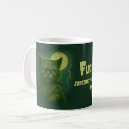 Satirical Furankenstein - Spooky Goth Stiched Cat Kaffemugg