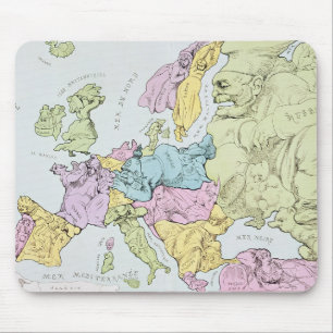 Satirical karta av Europa 1871 Musmatta