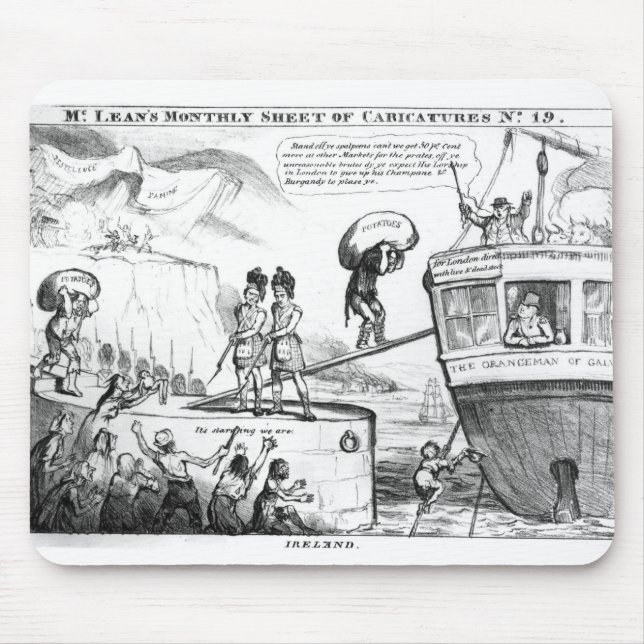 Satirical tecknad om det statligt av Irland Musmatta (Framsidan)