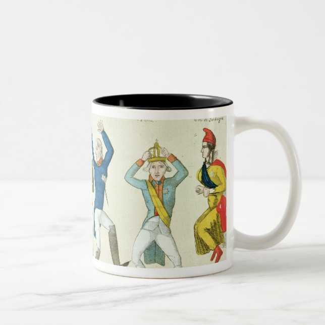 Satirical tecknad som visar nyckeln Två-Tonad mugg (Höger)