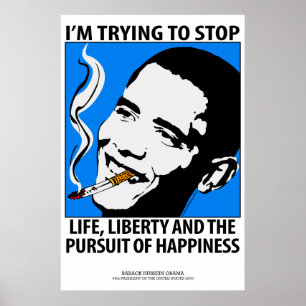 Satirisk affisch för Barack Obama politik