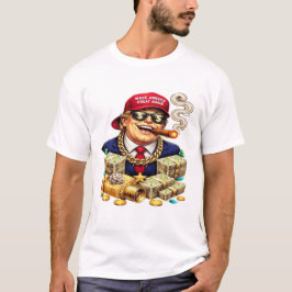 Satirisk MAGA-miljardär-kartong — Retro Pop Art T Shirt