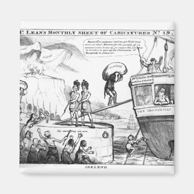 Satirisk Tecknad om Irland Magnet (Framsidan)