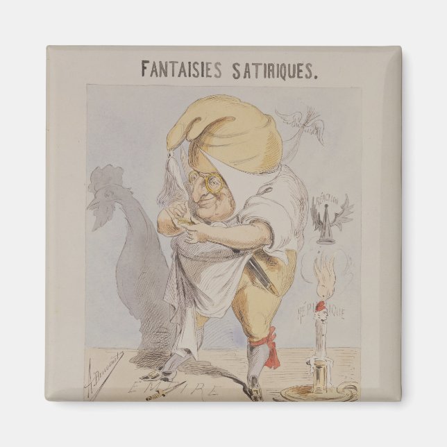 Satiriska Fantasier, adolphe karikatyr Magnet (Framsidan)