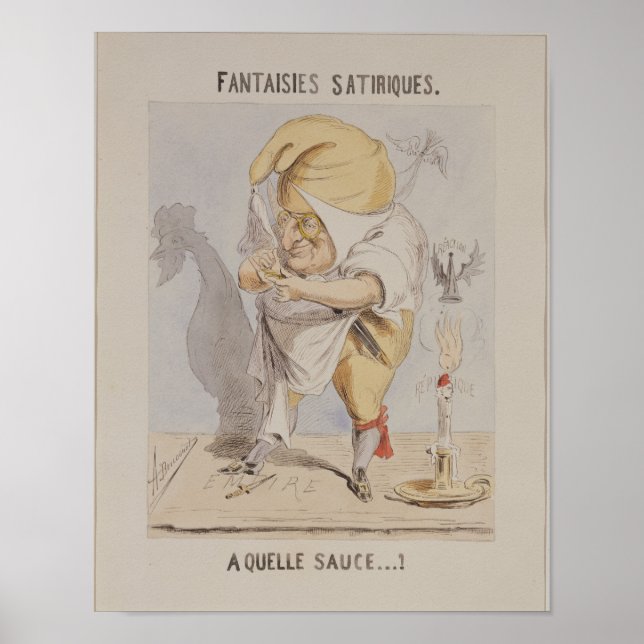 Satiriska Fantasier, adolphe karikatyr Poster (Framsidan)