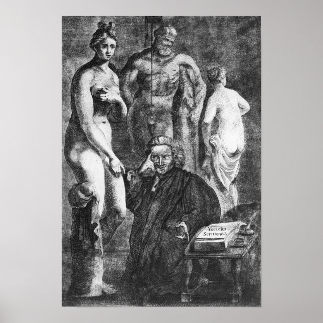 Satiriska porträtt, Laurence Sterne, c.1761 Poster (Framsidan)