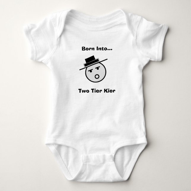 Satiriska tvåskiktskämpen Kier Babygro T Shirt (Framsida)