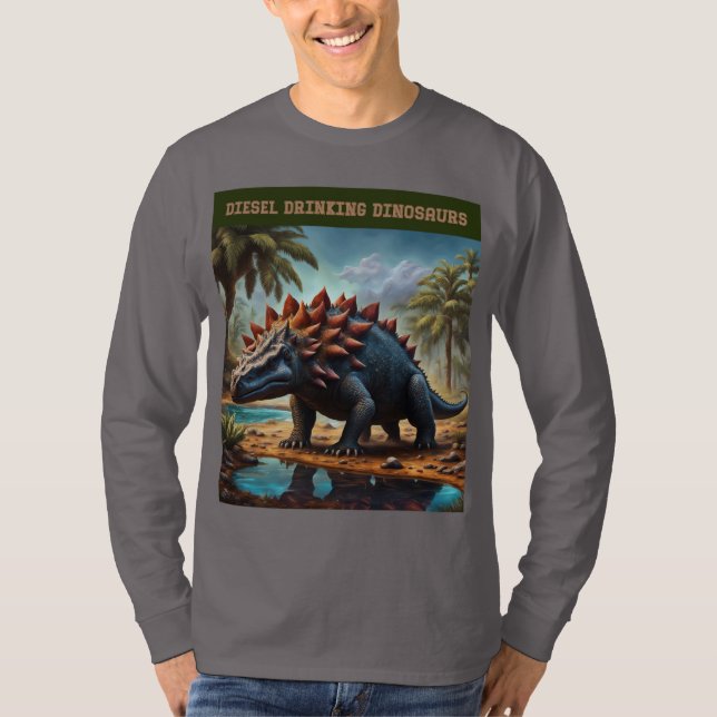 Satisfied Ankylosaurus T Shirt (Framsida)
