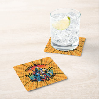 Satisfy | Trade motivation | Fantasy Design Comic Underlägg Papper Kvadrat