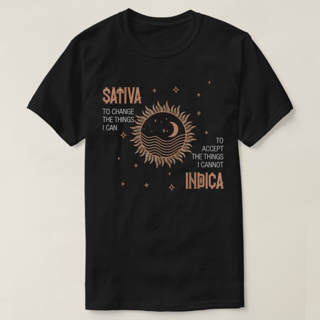 Sativa att byta sak I kan ogräs Canabis Ind. T Shirt (Design framsida)