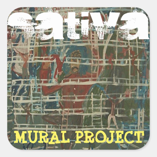 SATIVA MURALPROJEKT FYRKANTIGT KLISTERMÄRKE (Framsida)