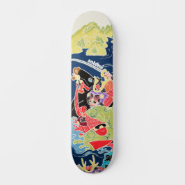 satomi Festival Banner Mini Skateboard Bräda 18,5 Cm