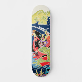 satomi Festival Banner Mini Skateboard Bräda 18,5 Cm