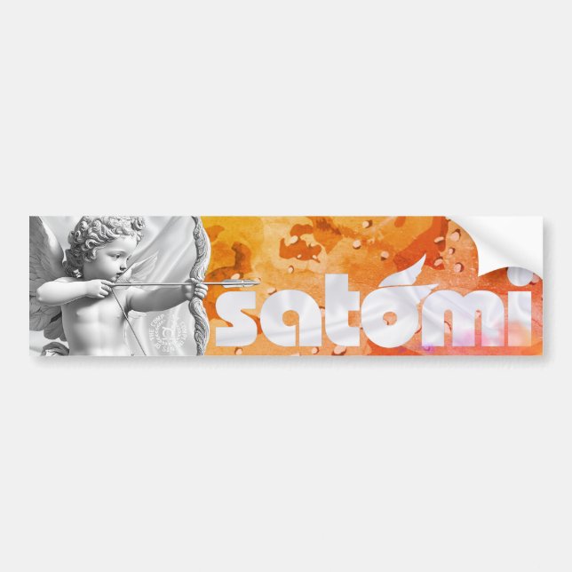 satomi motorsport "OG GULD" Bumper Sticker Bildekal (Framsidan)