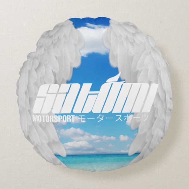 Satomi motorsport Round Pillow Rund Kudde (Framsidan)