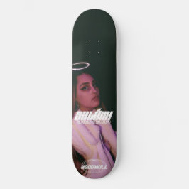 satomi motorsport "satomi angel 01" mini skateboard bräda 18,5 cm
