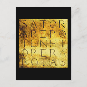 Sator Rotas Ancient Secret Magic Symbol Vykort
