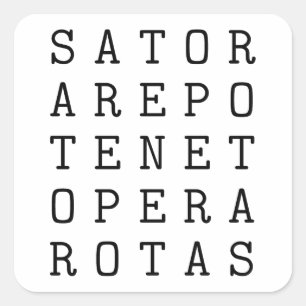 Sator-ruta Fyrkantigt Klistermärke