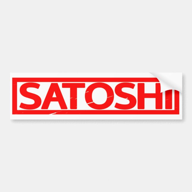 Satoshi Frimärke Bildekal (Framsidan)