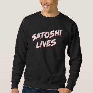 Satoshi Lives Bitcoin Lång Ärmad Tröja