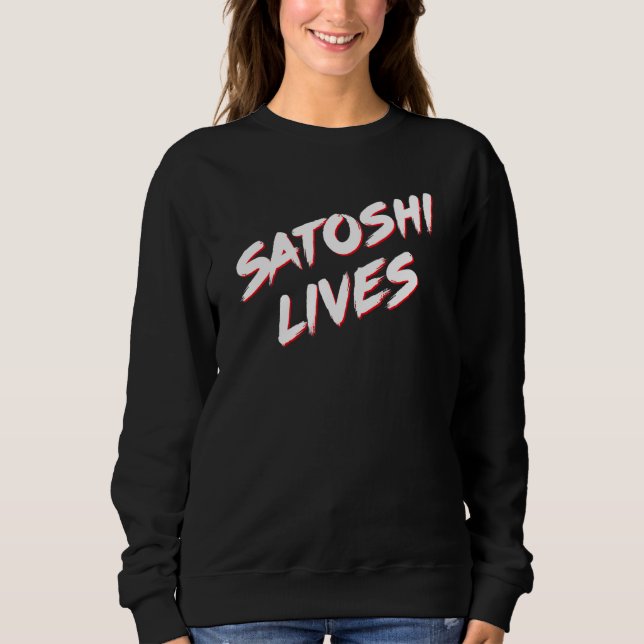Satoshi Lives Bitcoin T Shirt (Framsida)