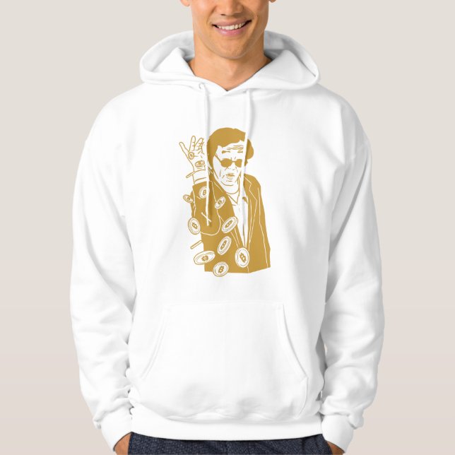 Satoshi Nakamoto brinner Hoodie (Framsida)