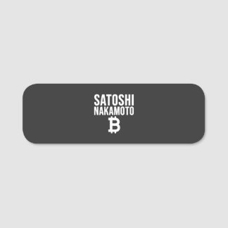Satoshi Nakamoto White Edition Namnbricka