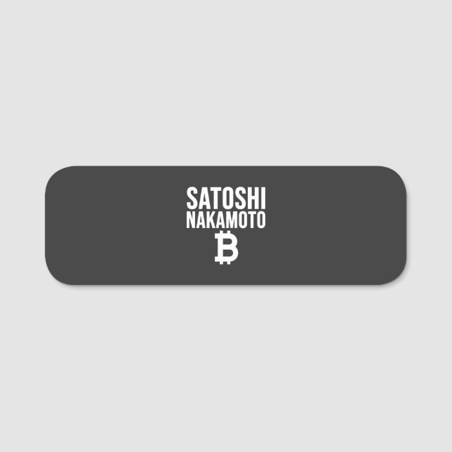Satoshi Nakamoto White Edition Namnbricka (Framsida)